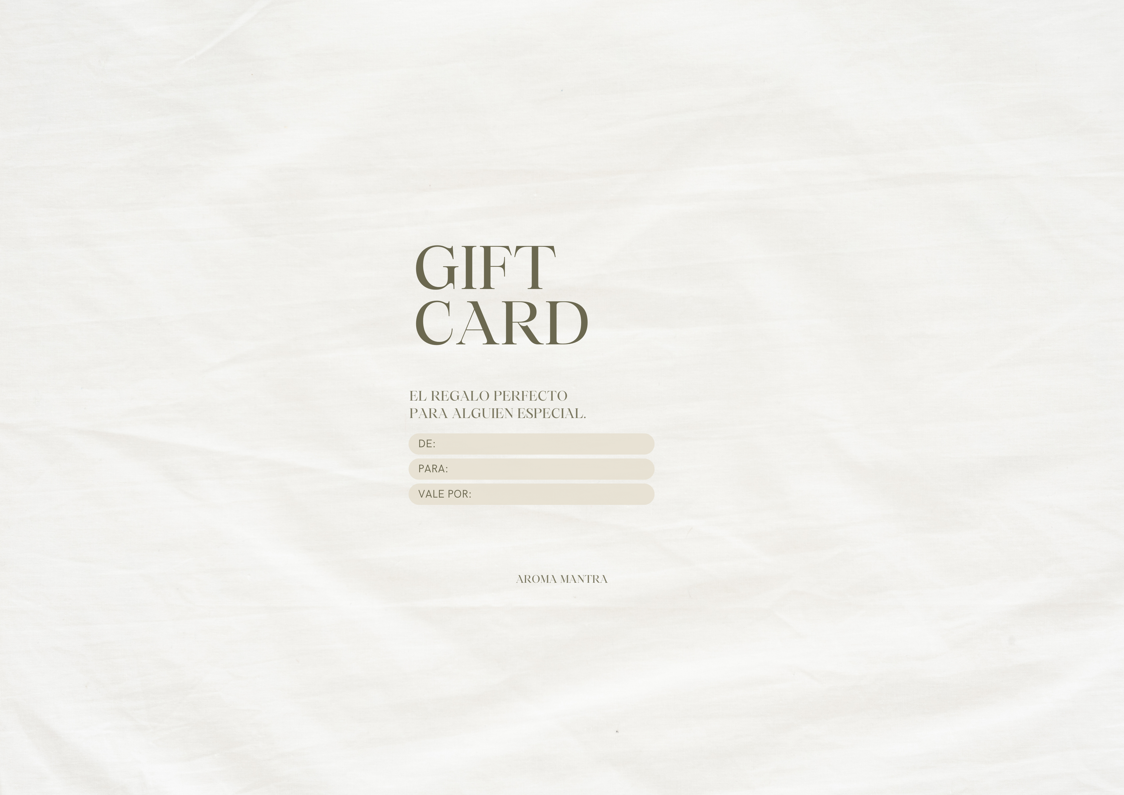 Regala Giftcard de Aroma Mantra